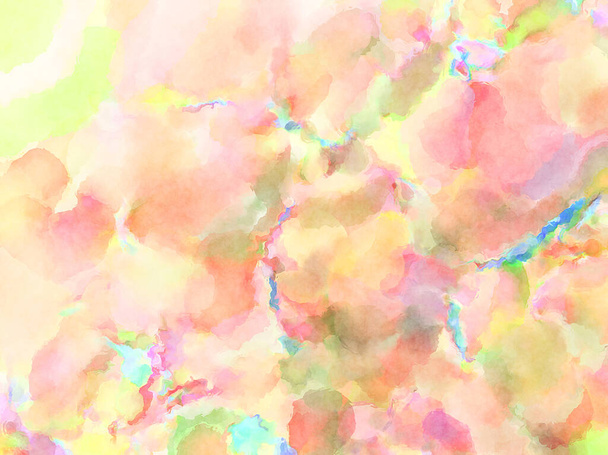 Modern brush strokes painting. Soft color painted illustration of soothing composition for poster, wall art, banner, card, book cover or packaging. Watercolor abstract painting with pastel colors. - Foto, Bild
