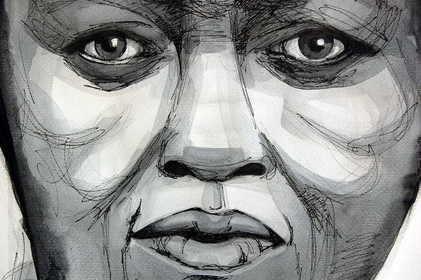 Ilustración en acuarela de mujer afroamericana
 - Foto, imagen