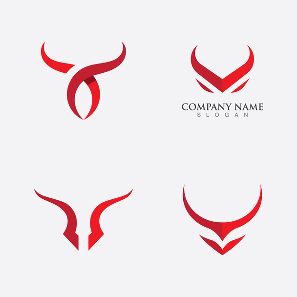 Taurus Logo Template, Red Bull Taurus Logo Template Vektorsymbol-Illustration - Vektor, Bild