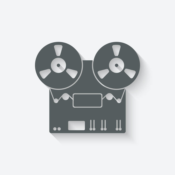 tape recorder icon - ベクター画像