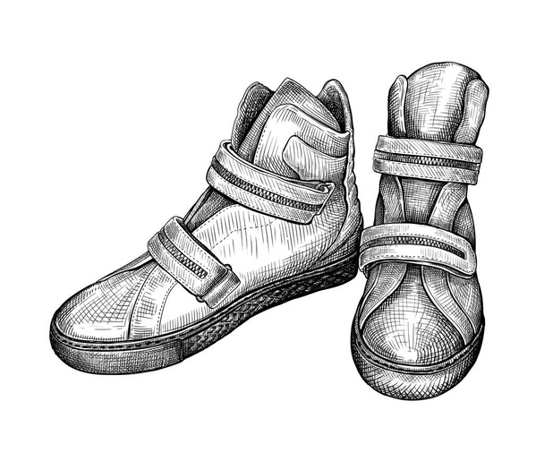 Boots shoes sketch 5 - Vector, Image
