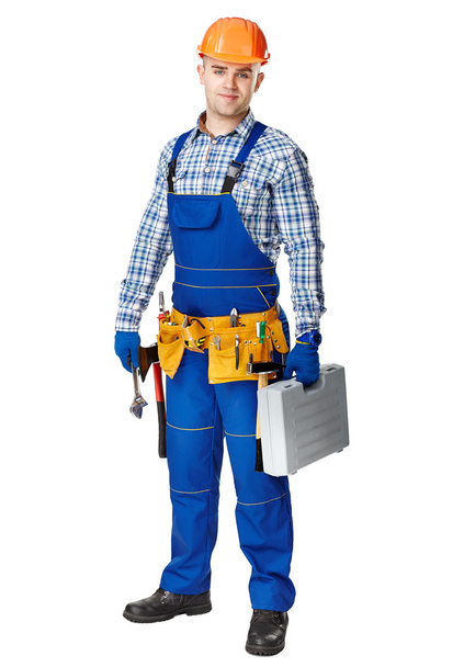 Young construction worker whis tools - Photo, Image