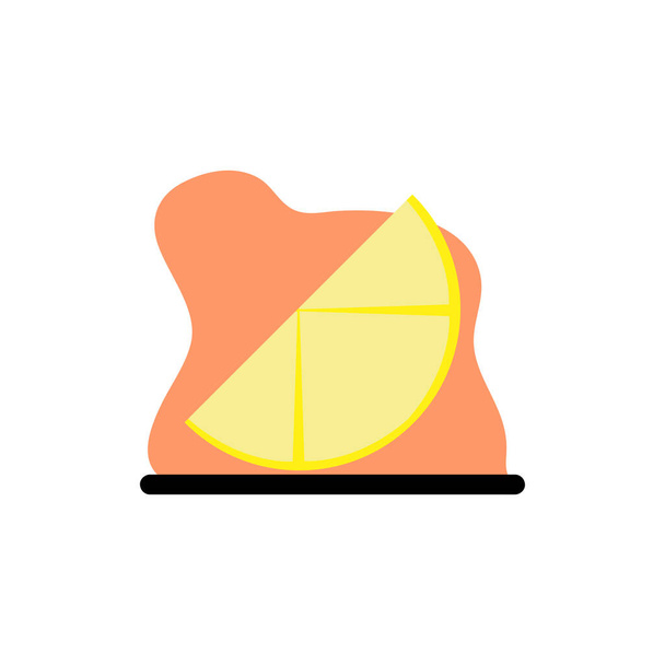 Fatia de limão Conceptual Vector Icon Ilustração Design eps10 grande para qualquer finalidade - Vetor, Imagem