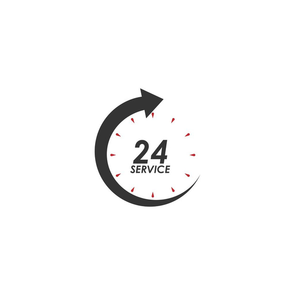 24 години логотип піктограми Векторні ілюстрації шаблон дизайну
 - Вектор, зображення