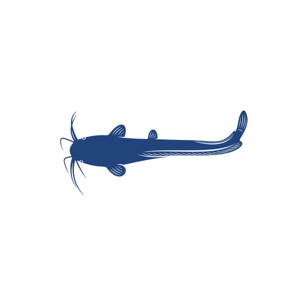 Illustration vectorielle de conception de poisson-chat, Modèle de conception de logo de poisson-chat créatif, icônes de symboles - Vecteur, image