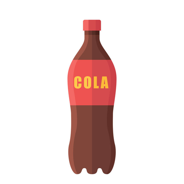 Dibujos animados vector ilustración objeto aislado refresco botella de cola - Vector, Imagen