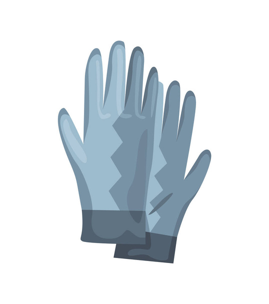 Zimní rukavice nebo pletené vlněné rukavice v zimním nebo podzimním období. Vektorové designové symboly pro web izolované na bílém pozadí - Vektor, obrázek