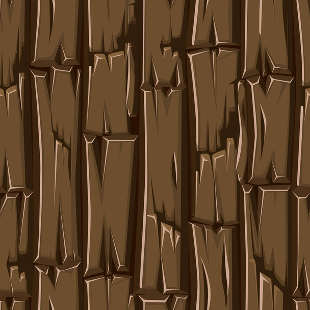 Seamless texture wood panels, old floor from boards for ui game. Vector illustration broken vintage gray background pattern. - Vector, Imagen