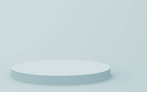 3d gris blanc brillant cylindre podium fond studio minimal. Abstrait 3d géométrique forme objet illustration rendu. - Photo, image