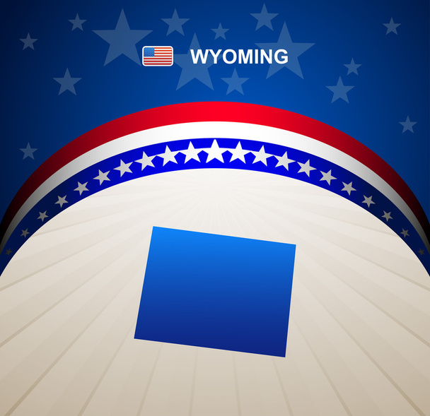 Wyoming kaart vector achtergrond - Vector, afbeelding