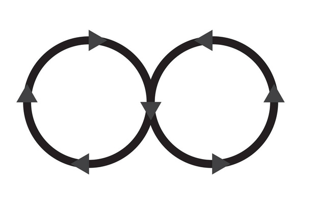 Set di icone per il riciclaggio. Frecce circolari. Tasto freccia su simbolo. Immagine stock. Illustrazione vettoriale. EPS 10. - Vettoriali, immagini