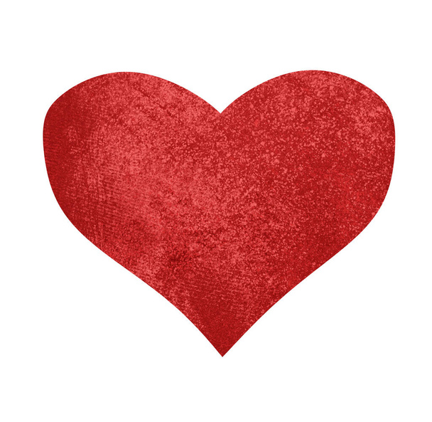 Watercolor heart on the white - Φωτογραφία, εικόνα
