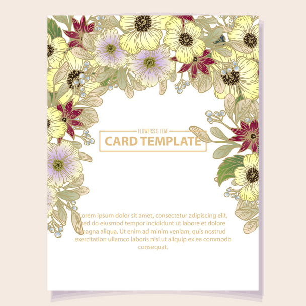 Romantic wedding invitation card suite. Wedding, marriage, bridal, birthday, Valentine's day. - Vector, Imagen