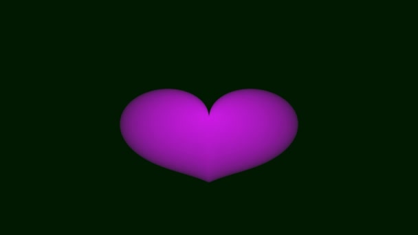 пухлый круглый растягивая эластичное фиолетовое сердце - Кадры, видео