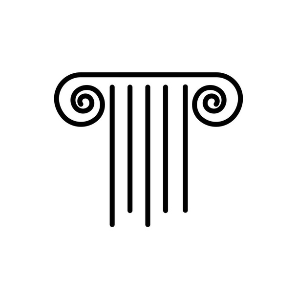 Görög oszlop logó sablon ikon design - Fotó, kép