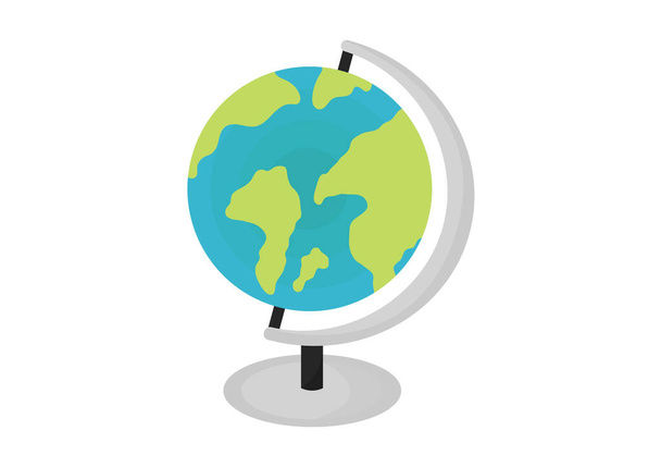 La ilustración del globo con un diseño simple no muestra los detalles de la isla, solo como un icono o símbolo - Vector, Imagen