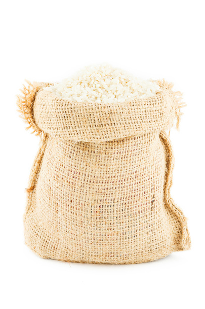 Мешок льна, наполненный рисом
 - Фото, изображение