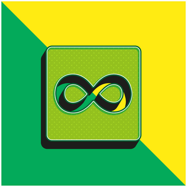 500px logó Zöld és sárga modern 3D vektor ikon logó - Vektor, kép