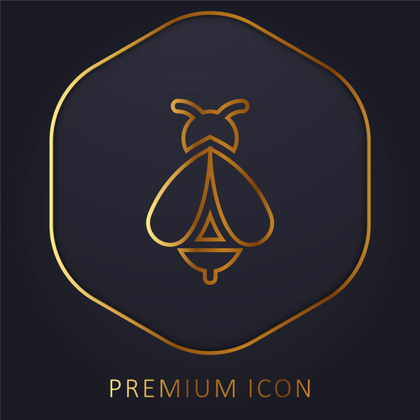 Zlaté prémiové logo nebo ikona Apitherapy - Vektor, obrázek