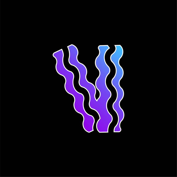 Ícone de vetor gradiente azul Bacon - Vetor, Imagem