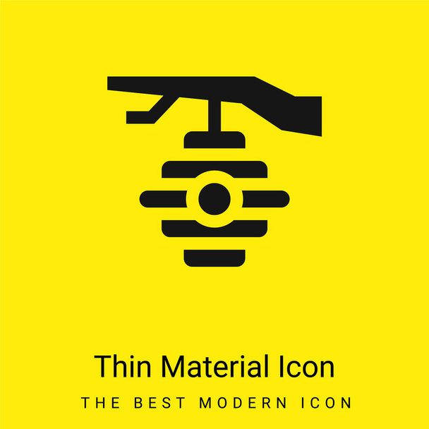 Beehive minimal bright yellow material icon - Vector, Image