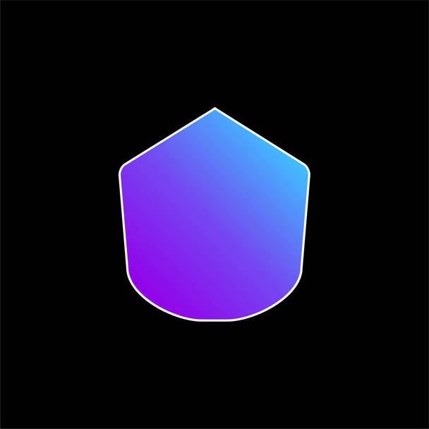 Černá mnohoúhelníkový tvar modrý přechod ikona - Vektor, obrázek
