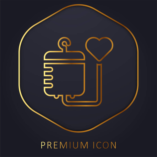 Blood kultainen viiva premium logo tai kuvake - Vektori, kuva