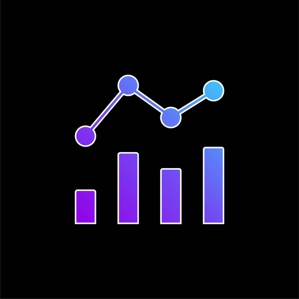 Ikona modrého přechodu Analytics - Vektor, obrázek