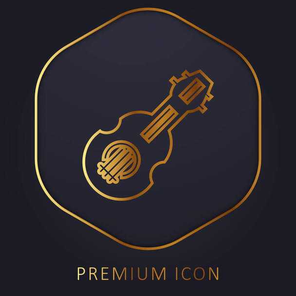Балаїка Золота лінія Преміум логотип або ікона - Вектор, зображення