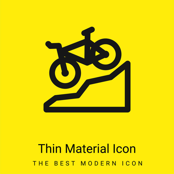 Bisiklet en az sarı malzeme simgesi - Vektör, Görsel