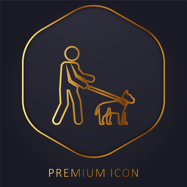 Linha dourada cega logotipo premium ou ícone - Vetor, Imagem