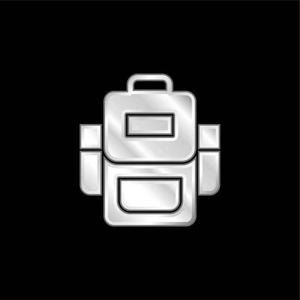 Batoh postříbřená kovová ikona - Vektor, obrázek