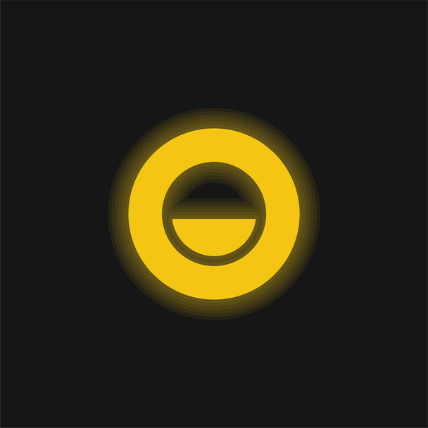 Black And White yellow glowing neon icon - Vector, Image