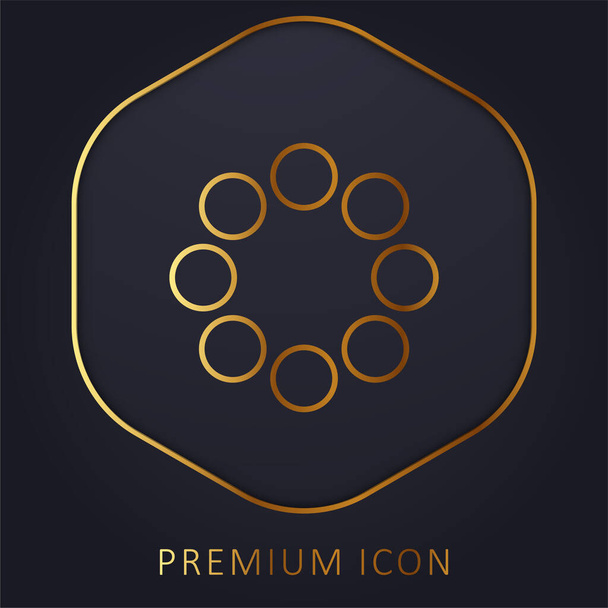 Bead golden line premium logo or icon - Vector, Image