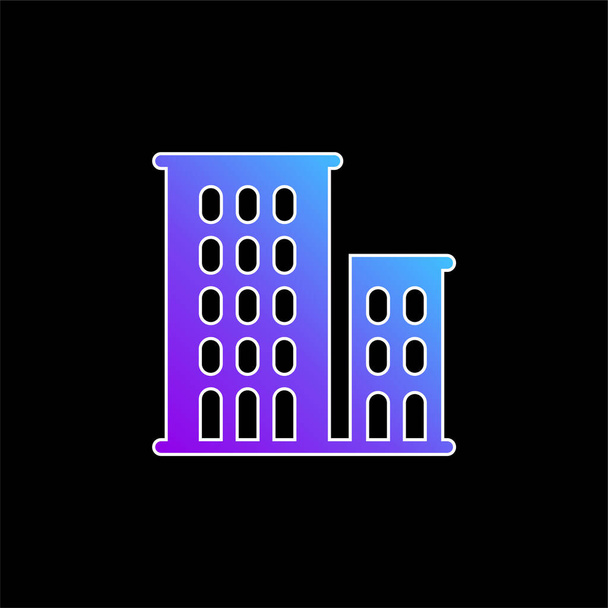 Appartements bleu dégradé vecteur icône - Vecteur, image