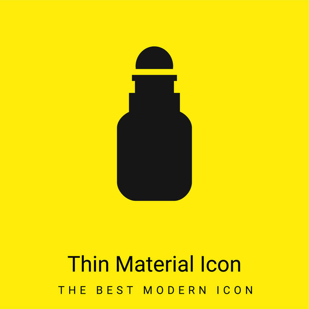 Badezimmerflasche minimales helles gelbes Materialsymbol - Vektor, Bild