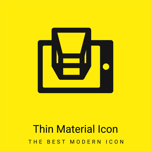 3d Zobrazení minimální jasně žluté ikony materiálu - Vektor, obrázek