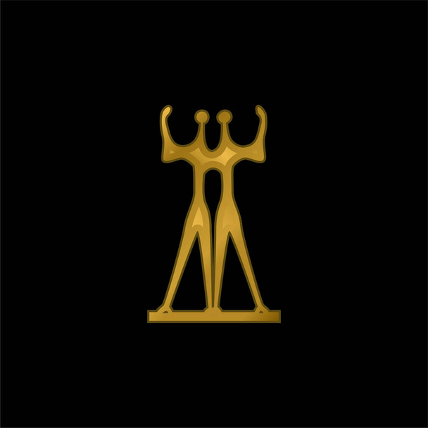 Абстрактний золотий металевий значок або вектор логотипу
 - Вектор, зображення