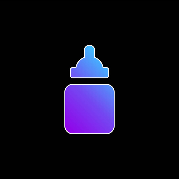 Baby Bottle blue gradient vector icon - Vector, Image