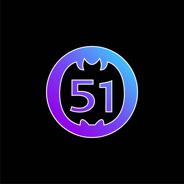 51 On Social Logo μπλε κλίση διάνυσμα εικονίδιο - Διάνυσμα, εικόνα