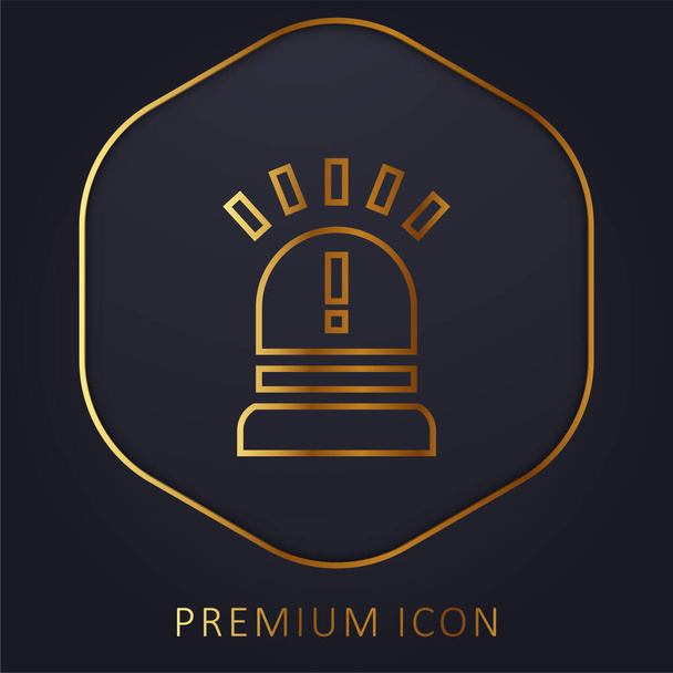 Riasztó arany vonal prémium logó vagy ikon - Vektor, kép