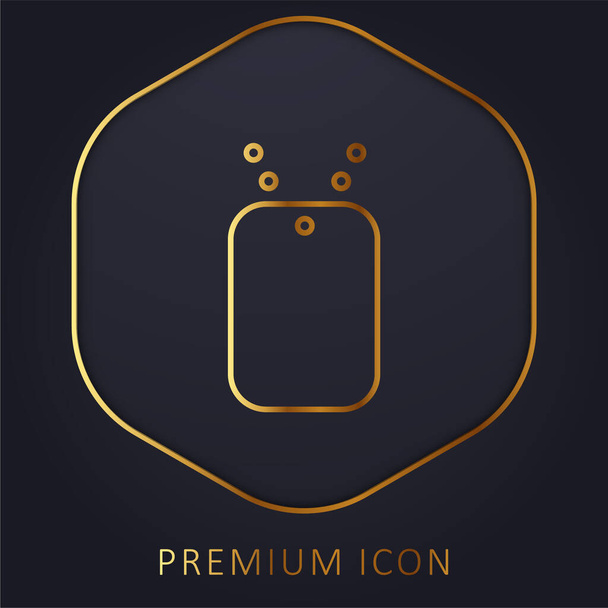 Insignia de línea dorada logotipo premium o icono - Vector, Imagen