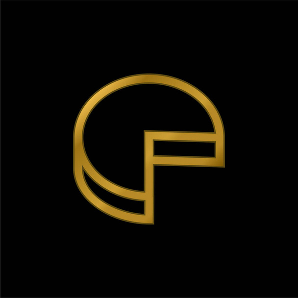3d Пиріг Графіка без чверті Частина Начерки Символ золотого покриття металевий значок або логотип вектор
 - Вектор, зображення
