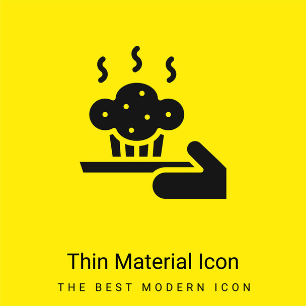 Cottura icona materiale giallo brillante minimo - Vettoriali, immagini