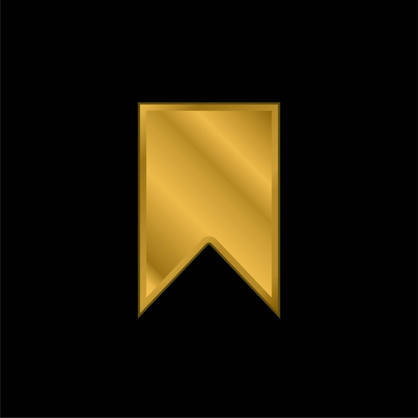 Marcadores chapado en oro icono metálico o logotipo vector - Vector, Imagen