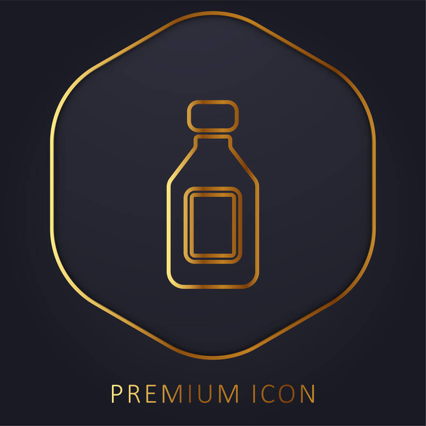 Flasche goldene Linie Premium-Logo oder Symbol - Vektor, Bild