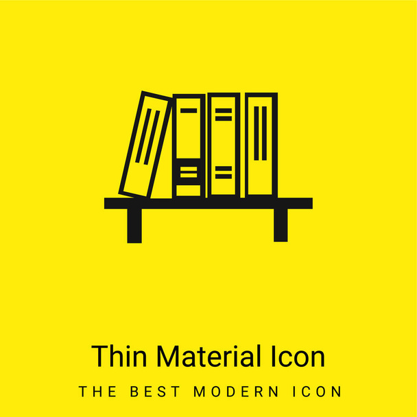 Βιβλία ελάχιστο φωτεινό κίτρινο υλικό εικονίδιο - Διάνυσμα, εικόνα