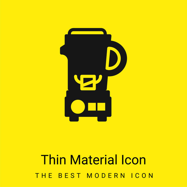 Blender minimális élénk sárga anyag ikon - Vektor, kép