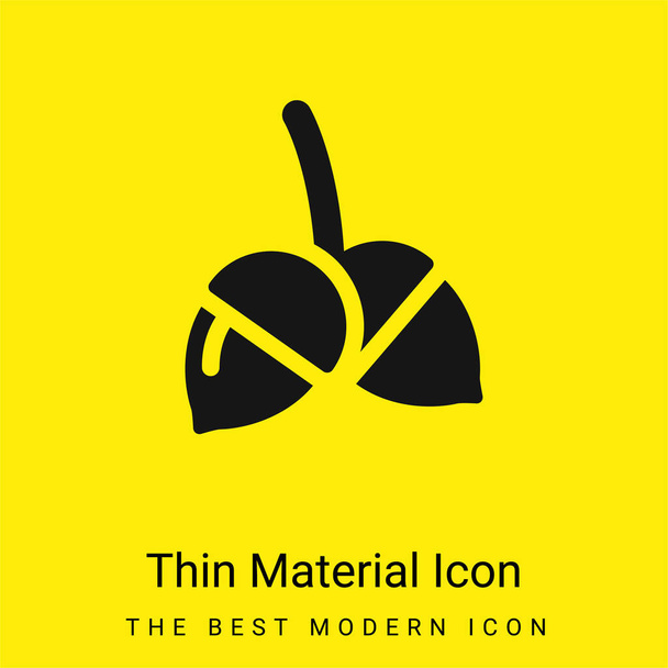 Acorn minimaalinen kirkkaan keltainen materiaali kuvake - Vektori, kuva