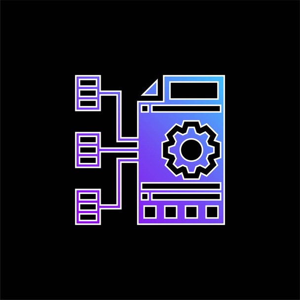 Иконка агрегатного синего градиента - Вектор,изображение